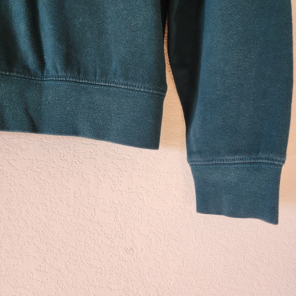 Zine Clothing Green Hoodie with Multicolor Stripes Size Small - Picture 4 of 6